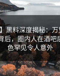 【紧急】黑料深度揭秘：万里长征小说风波背后，圈内人在酒吧后巷的角色罕见令人意外