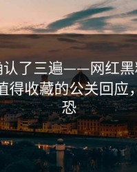 我反复确认了三遍——网红黑料出现疑点：最值得收藏的公关回应，细思极恐